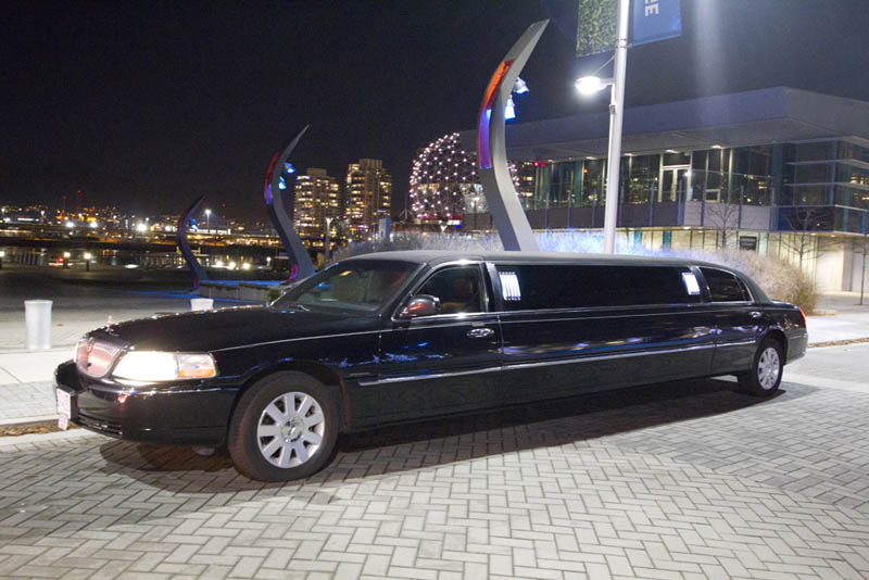 Black Super Stretch Limo in Vancouver